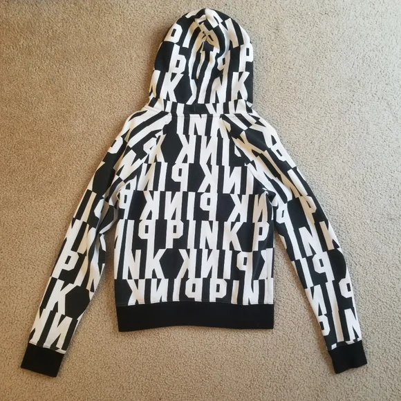 Victoria’s Secret PINK zip up graphic hoodie - Picture 2 of 5